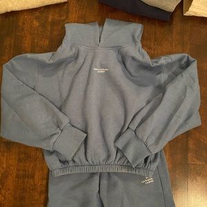 Zara crop hoodie sweatshirt